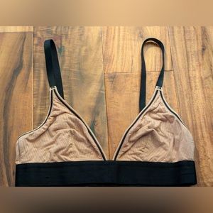 Negative Underwear - Whipped Triangle Bra in Buff + Black
